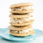 Salted Caramel Cappuccino Sandwich Cookies from dineanddish.net