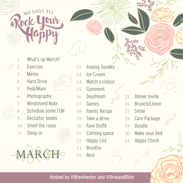 March 2017 Rock Your Happy Prompts