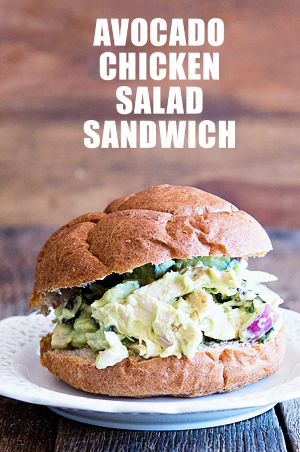 California Avocado Chicken Salad Sandwiches - no mayo needed! From dineanddish.net