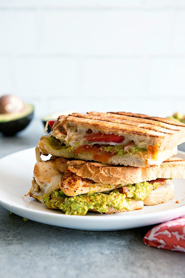 Southwest California Avocado Chicken Panini recipe