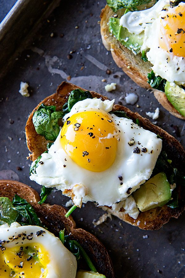 Egg Florentine Avocado Toast Recipe from dineanddish.net