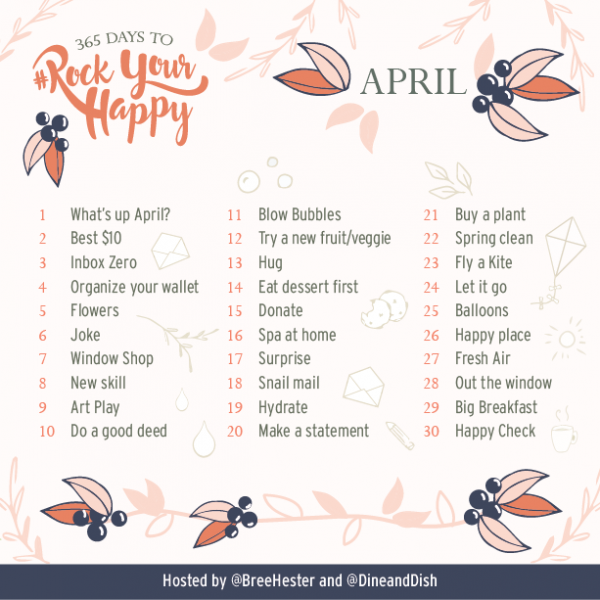 April 2017 Rock Your Happy Prompts