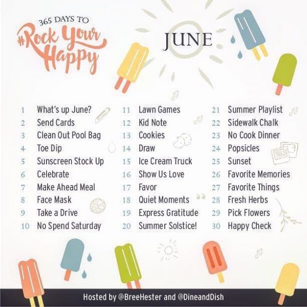 June 2017 Rock Your Happy Prompts