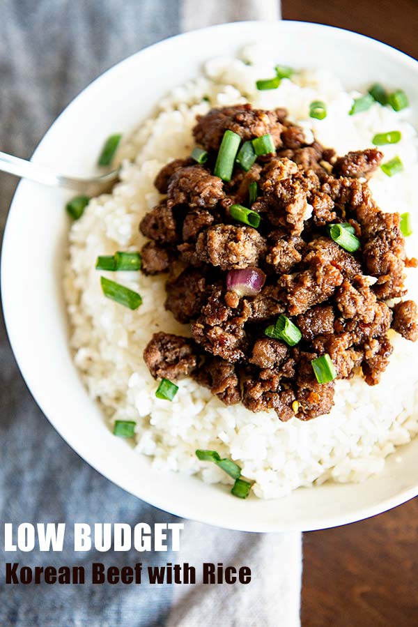 Budget Friendly Korean Beef and Rice Recipe