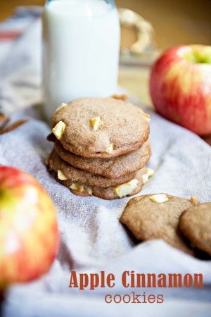 Apple Cinnamon Cookies are soft and tender cookies with a great fall flavor! Recipe from Dine & Dish