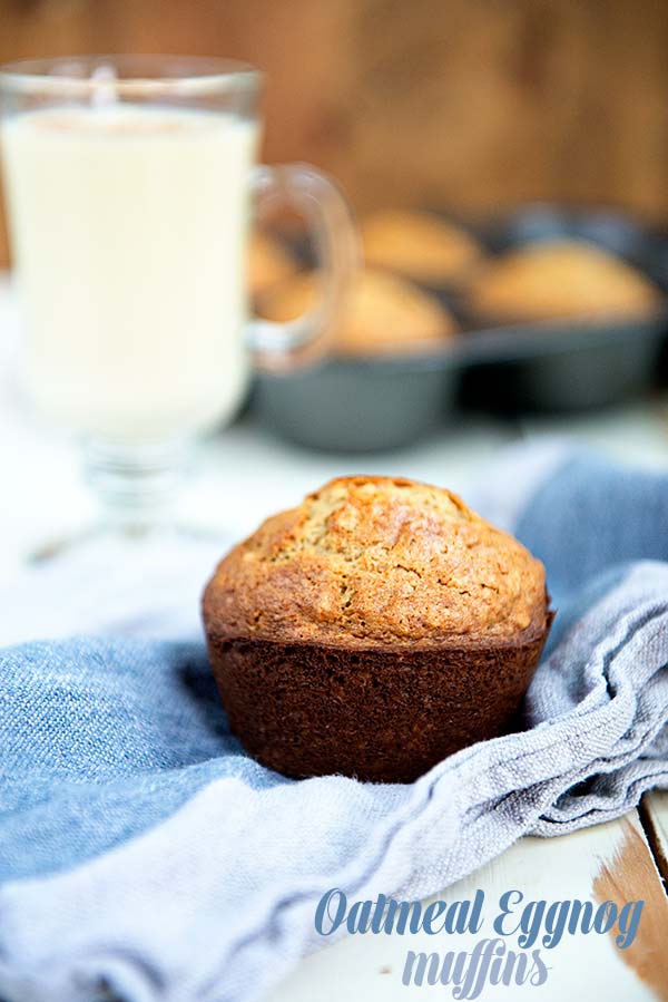 Oatmeal Eggnog Muffins Recipe from dineanddish.net