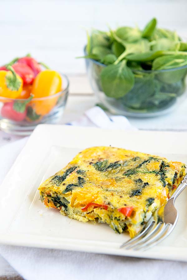 A Healthy Egg Casserole packed full of veggies and only 1 Weight Watchers smart point per serving.