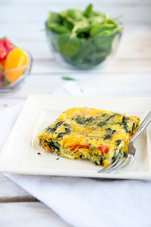A Healthy Egg Casserole that is simple to make and only 1 Weight Watchers Smart Point per serving.