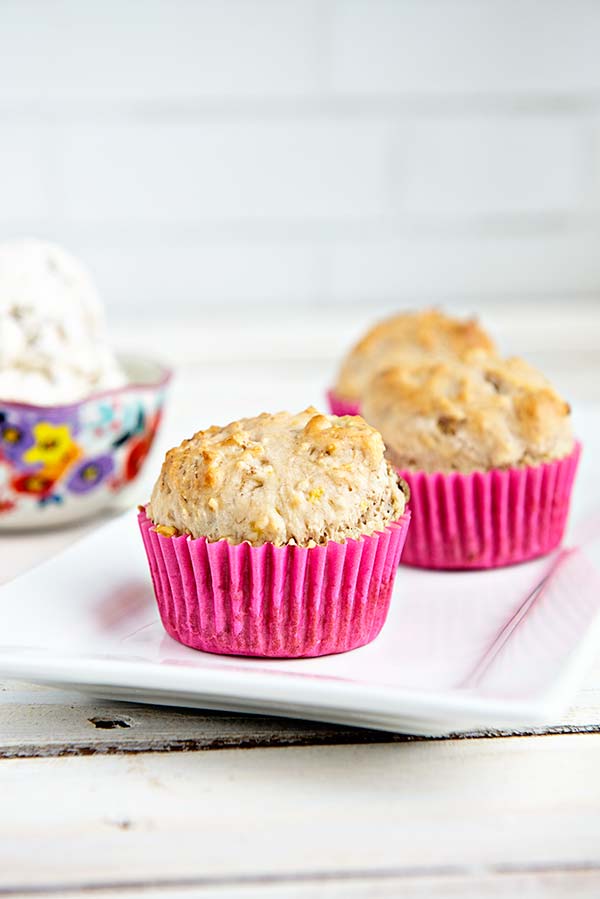 Ice Cream Muffins are a simple on the go breakfast idea from dineanddish.net