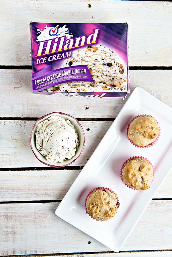 Ice Cream Muffins recipe featuring Hiland Dairy Ice Cream. Find the recipe on dineanddish.net