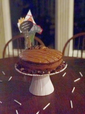 Dark Chocolate Poke Cake Layer Cake