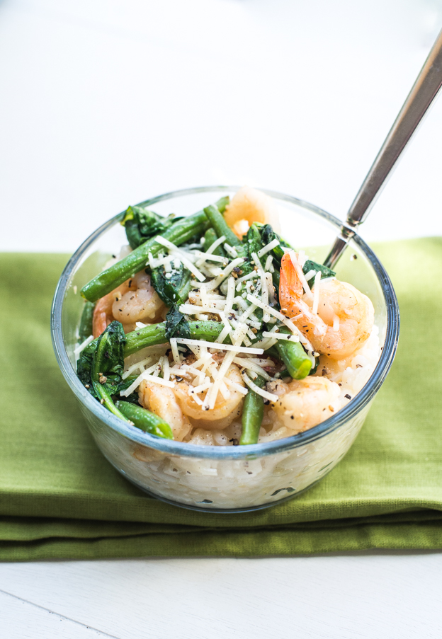 Instant Pot Risotto with Shrimp and Veggies - Dine and Dish