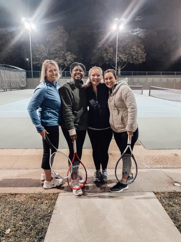 4 Women with Tennis Racquets